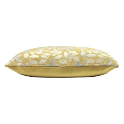 Cut Velvet Leaf Cushion - 45x45cm - Yellow -Curver Shop 12969624 1934900336001934