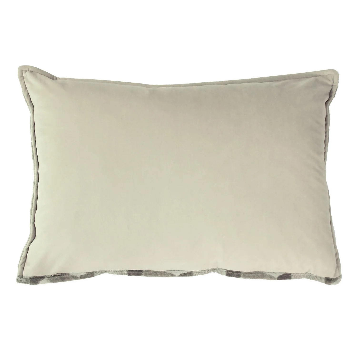 Jacquard Geometric Velvet Cushion - 30x50cm - Latte 3 Jacquard Geometric Velvet Cushion - 30x50cm - Latte - Image 3