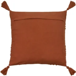 Knot Tassle Cushion - 45x45cm - Teracotta -Curver Shop 12969640 3554900336149696