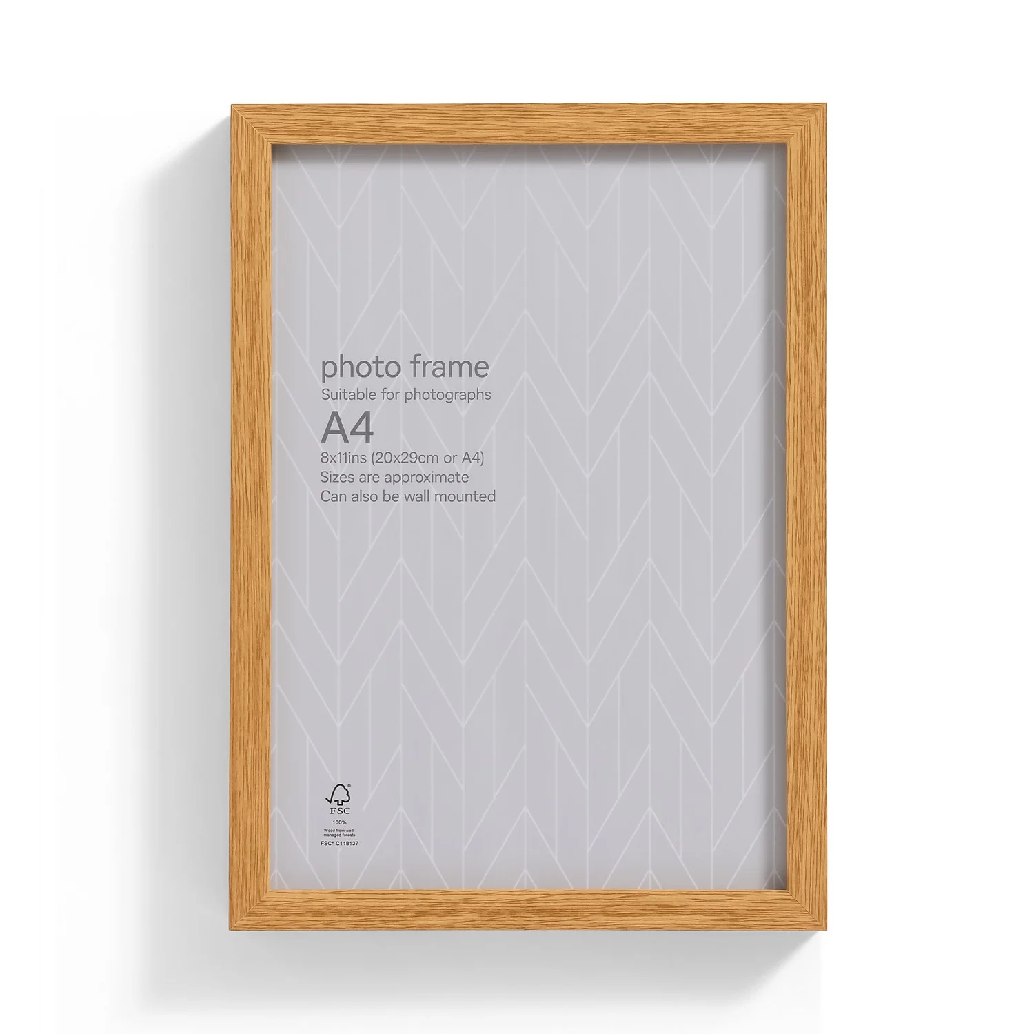 Box Photo Frame - A4 - Oak 1 Box Photo Frame - A4 - Oak