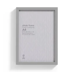 Box Photo Frame - A4 - Grey