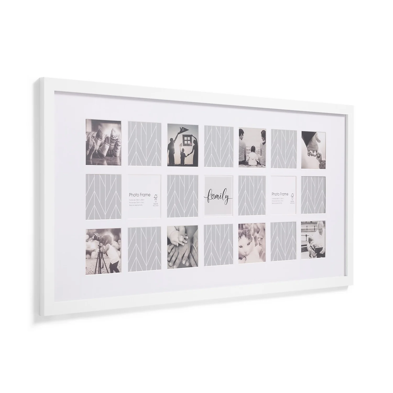 Box Photo Frame - 48x100cm - White 2 Box Photo Frame - 48x100cm - White - Image 2
