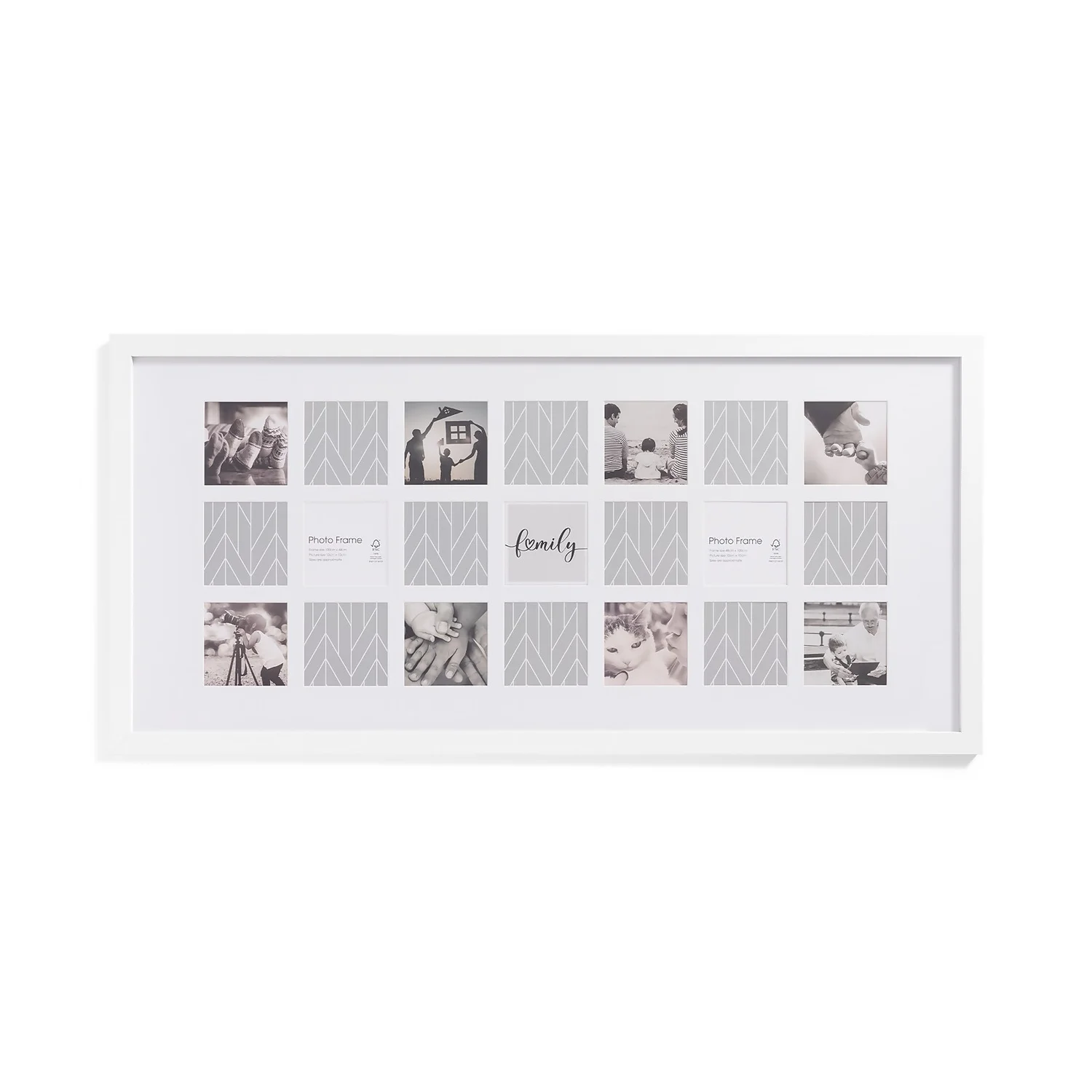 Box Photo Frame - 48x100cm - White 1 Box Photo Frame - 48x100cm - White