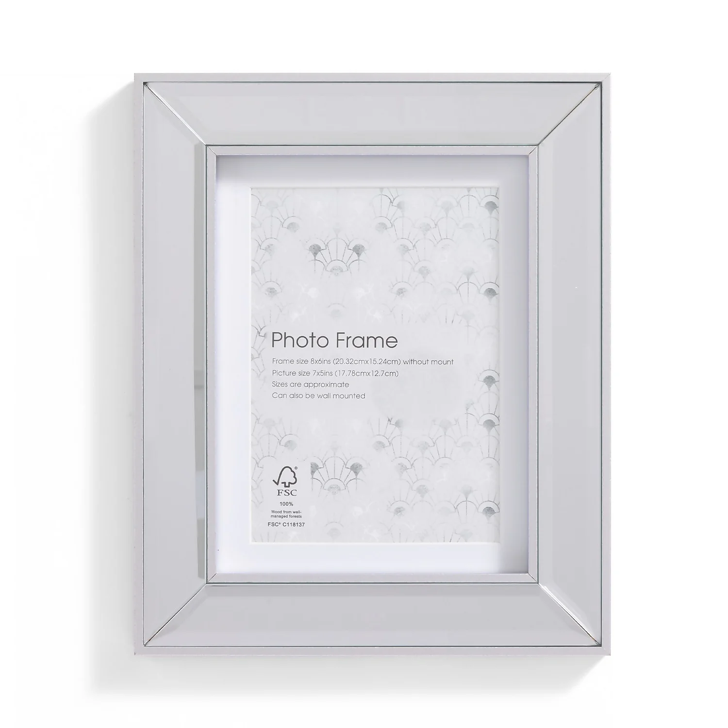 Bevelled Photo Frame 7x5 Silver. 1 Bevelled Photo Frame 7x5 Silver.