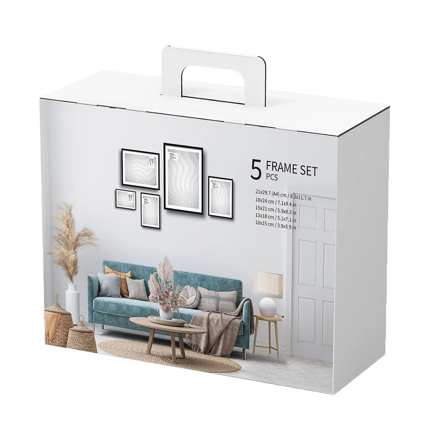 Aluminium Photo Frame - Set Of 5 - Black 2 Aluminium Photo Frame - Set Of 5 - Black - Image 2