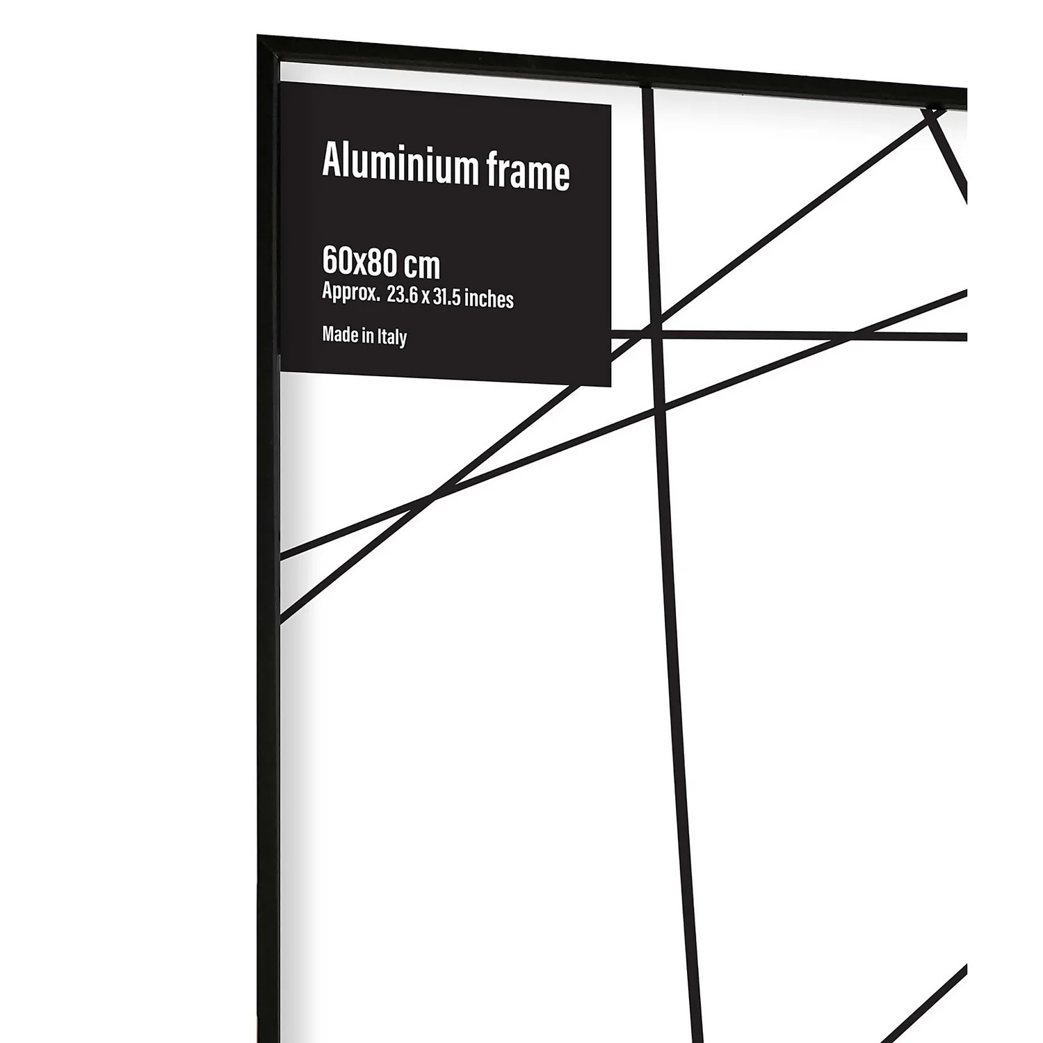 Aluminium Photo Frame - 60x80cm - Black 2 Aluminium Photo Frame - 60x80cm - Black - Image 2