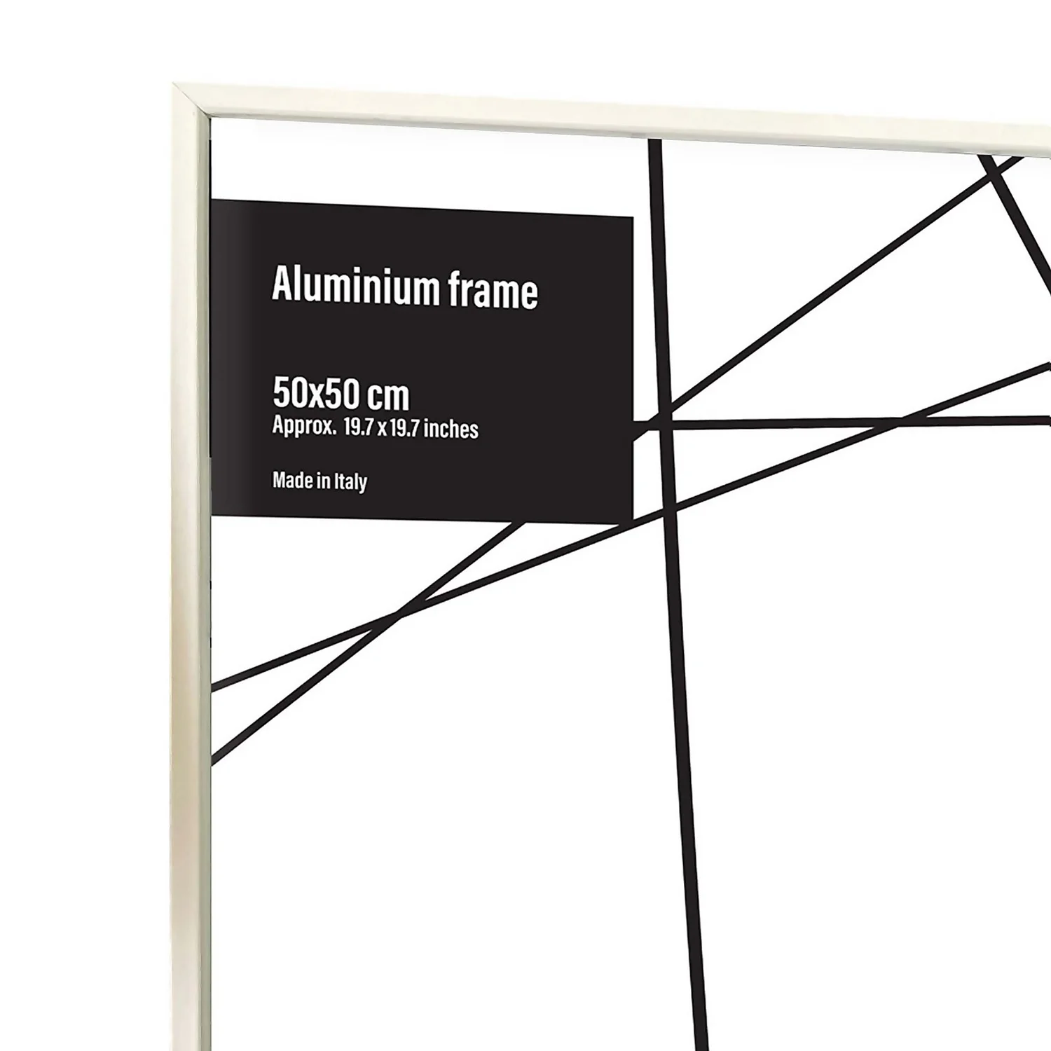 Aluminium Photo Frame - 50x50cm - White 2 Aluminium Photo Frame - 50x50cm - White - Image 2