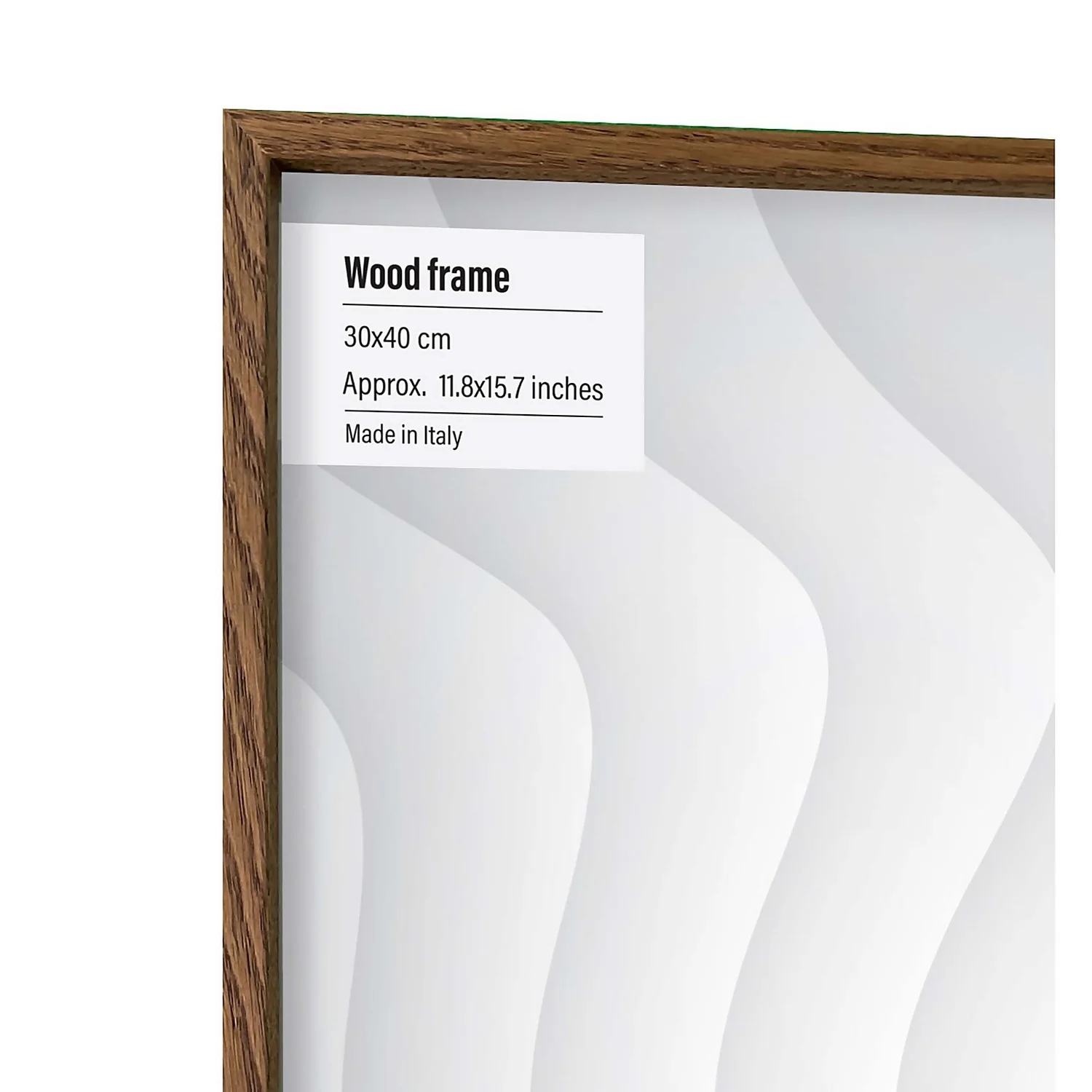 Wood Photo Frame - 30x40cm - Walnut 2 Wood Photo Frame - 30x40cm - Walnut - Image 2