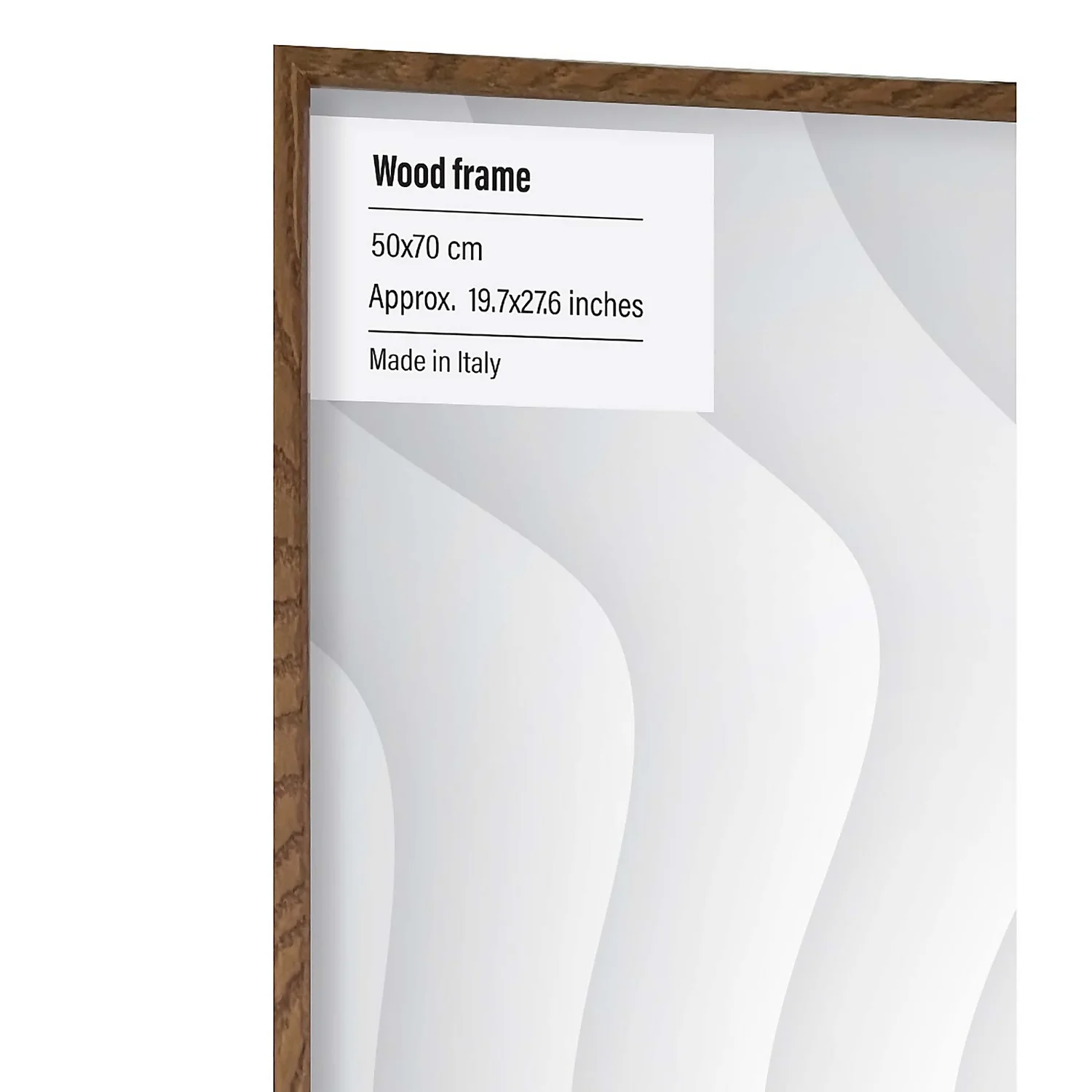 Wood Photo Frame - 50x70cm - Walnut 2 Wood Photo Frame - 50x70cm - Walnut - Image 2