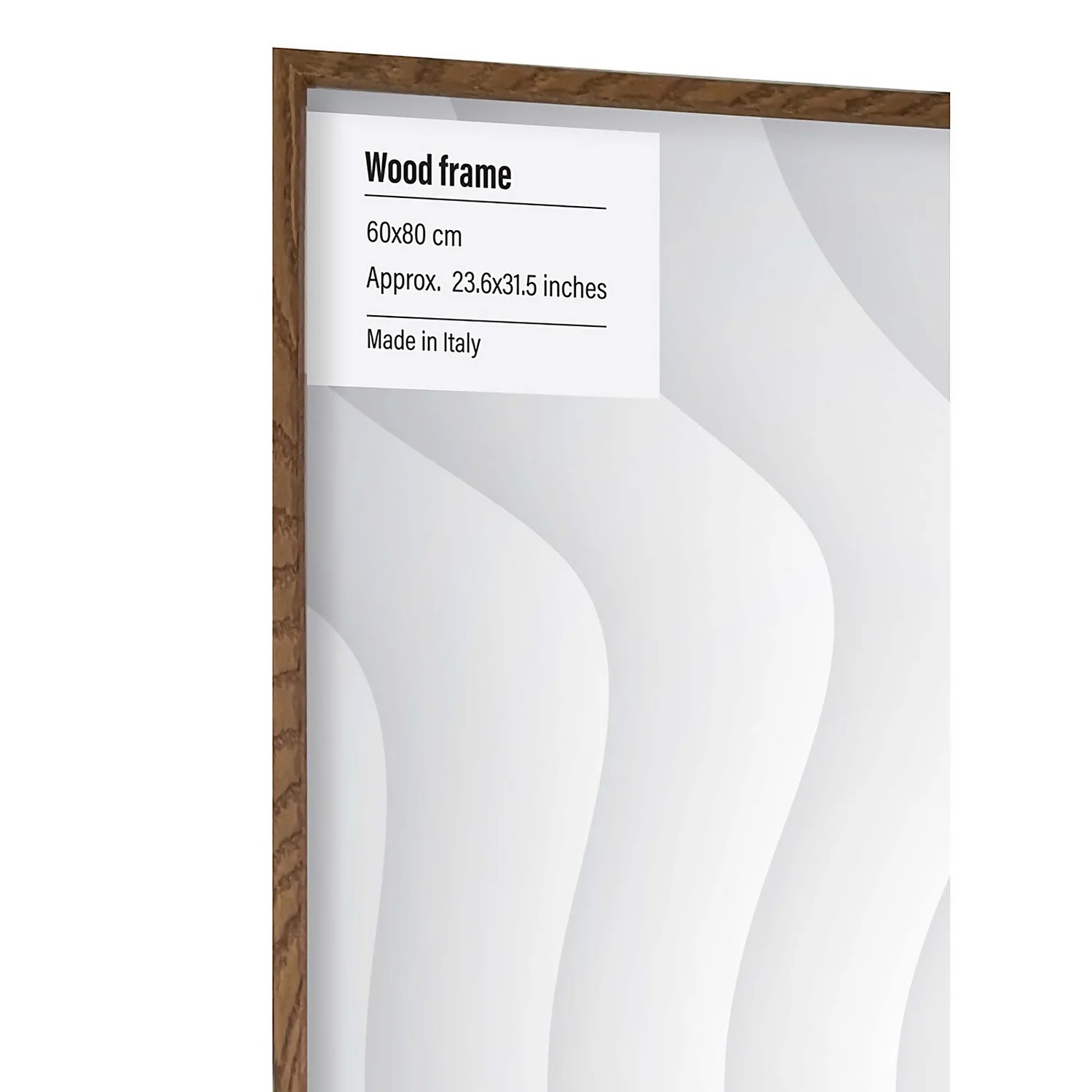 Wood Photo Frame - 60x80cm - Walnut 2 Wood Photo Frame - 60x80cm - Walnut - Image 2