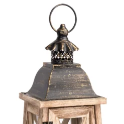 Small Wooden Lantern - Oak -Curver Shop 13036253 2044894567975443