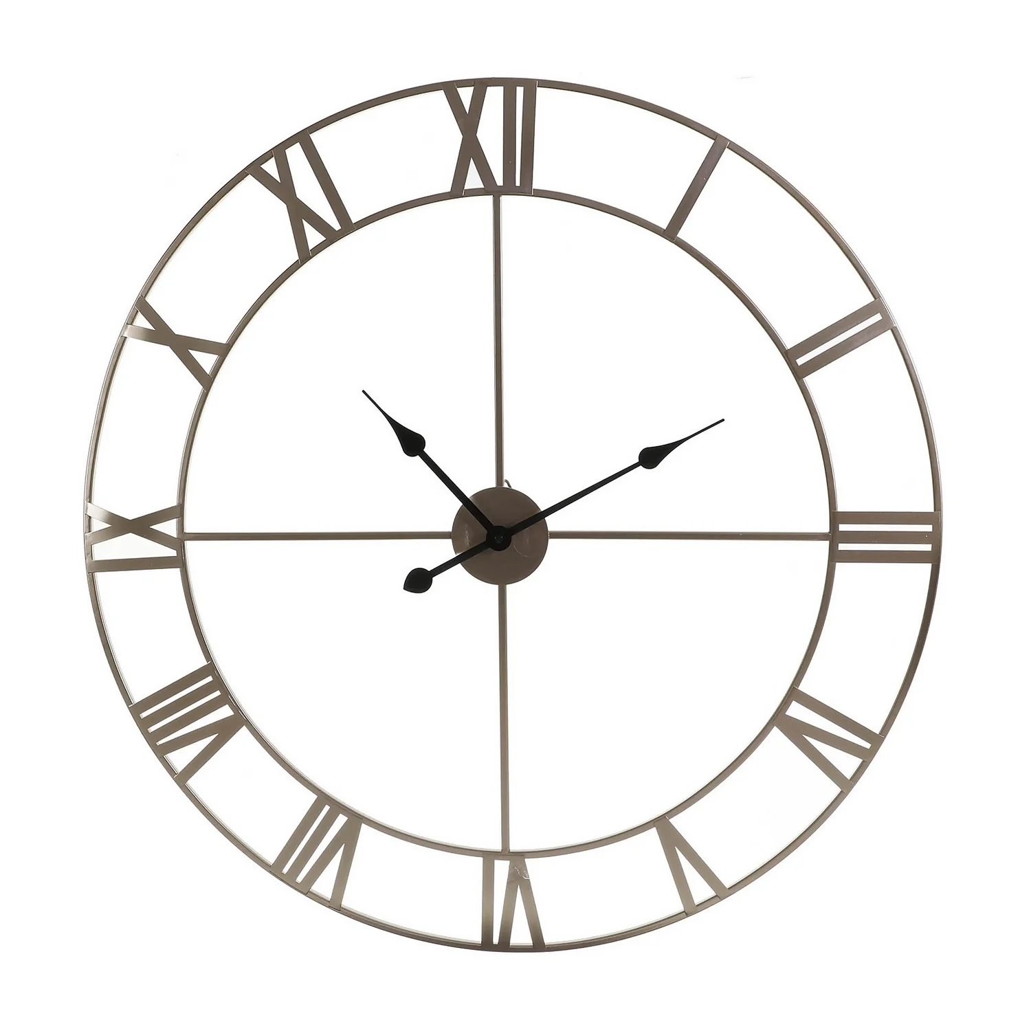Wall Clock - Pewter - 80cm 1 Wall Clock - Pewter - 80cm