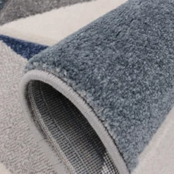 Carved Geo Rug - Denim - 120x170cm -Curver Shop 13112206 1834874879873673