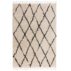 Moroccan Diamond Rug - Ivory - 160x230cm