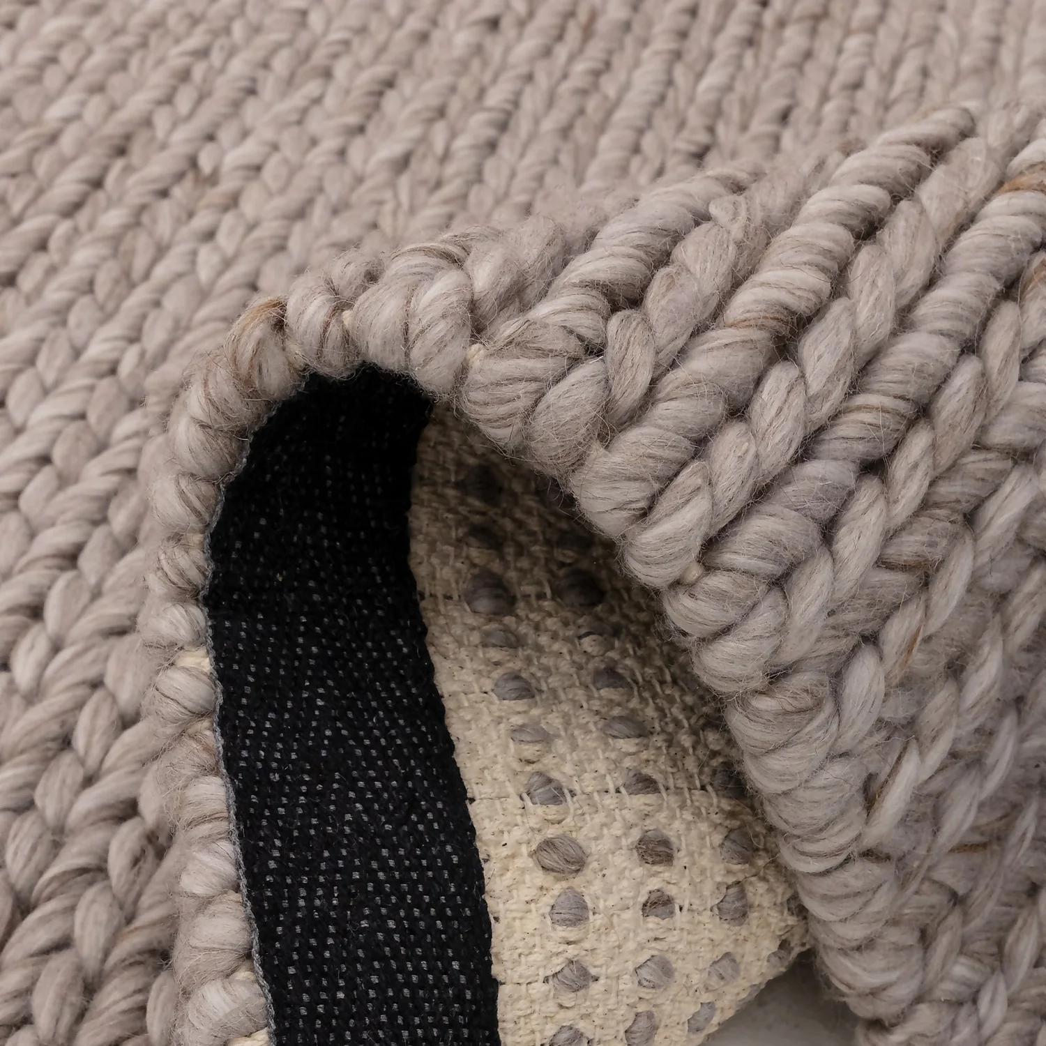 Plaited Wool Rug - Natrual - 160x230cm 3 Plaited Wool Rug - Natrual - 160x230cm - Image 3