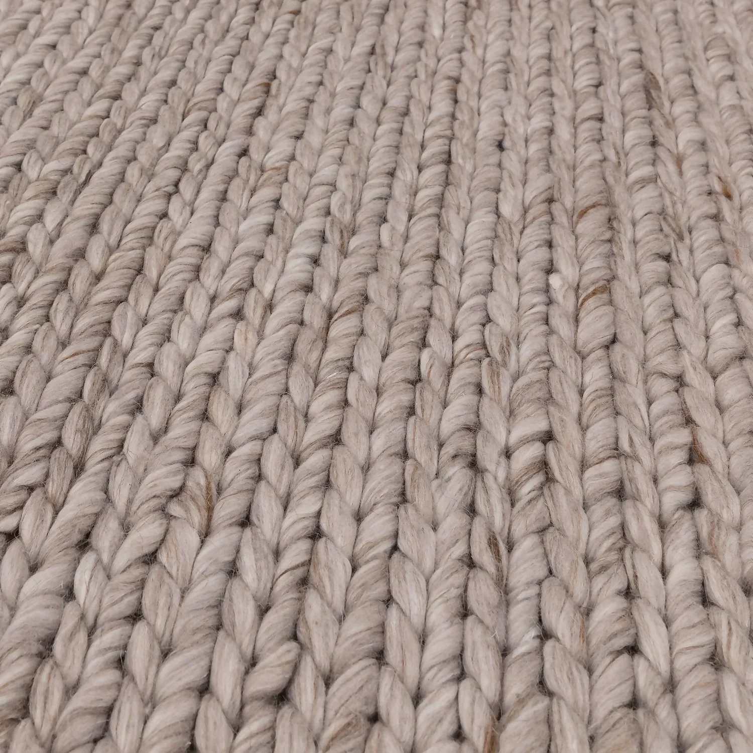 Plaited Wool Rug - Natrual - 160x230cm 4 Plaited Wool Rug - Natrual - 160x230cm - Image 4