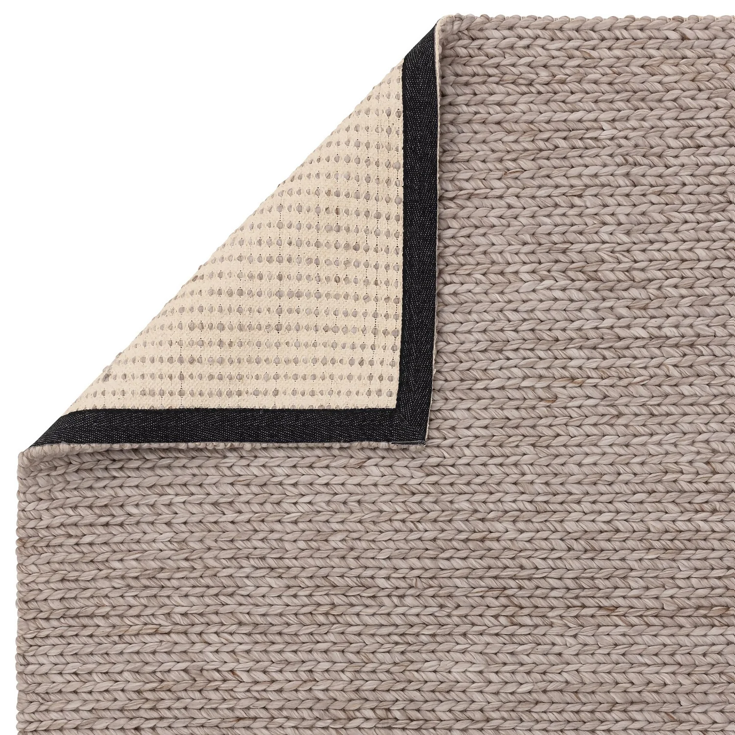 Plaited Wool Rug - Natrual - 160x230cm 2 Plaited Wool Rug - Natrual - 160x230cm - Image 2