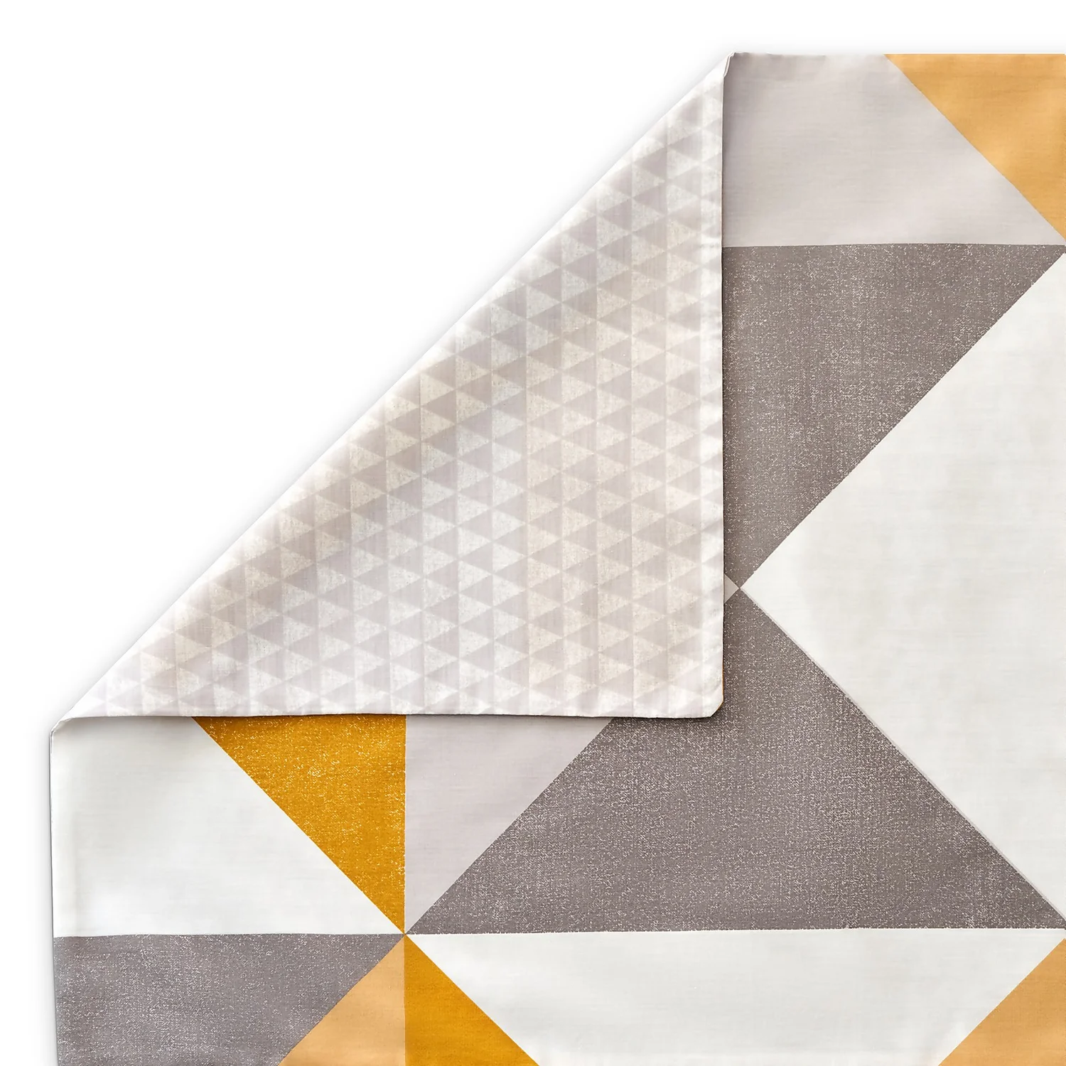 The Willow Manor Easy Care Percale Double Duvet Set Mosaic Geo - Ochre 3 The Willow Manor Easy Care Percale Double Duvet Set Mosaic Geo - Ochre - Image 3