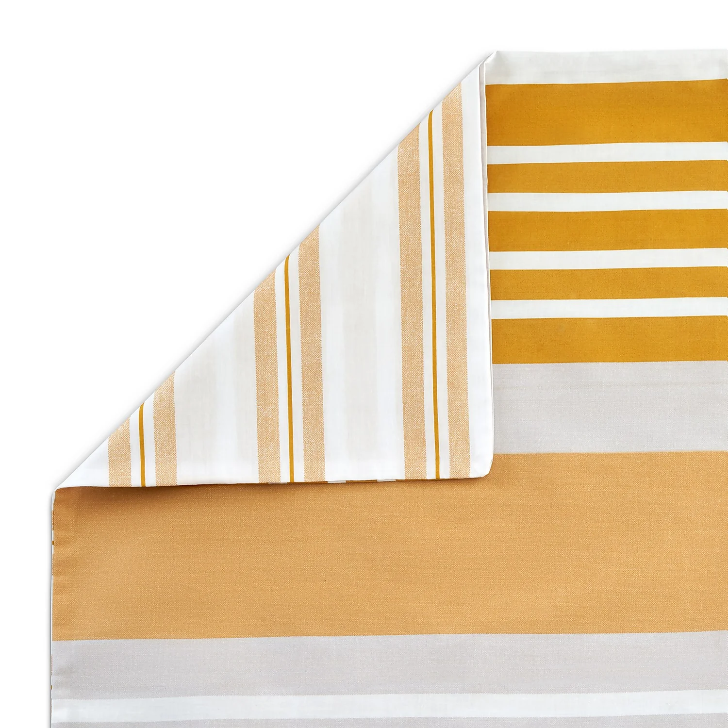 The Willow Manor Easy Care Percale King Duvet Set Metro Stripe - Ochre 3 The Willow Manor Easy Care Percale King Duvet Set Metro Stripe - Ochre - Image 3