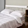 The Willow Manor Easy Care Percale Single Duvet Set Seersucker - Natural & Blush
