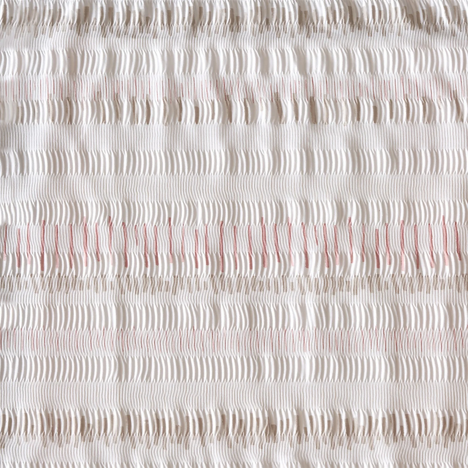 The Willow Manor Easy Care Percale Double Duvet Set Seersucker - Natural & Blush 4 The Willow Manor Easy Care Percale Double Duvet Set Seersucker - Natural & Blush - Image 4