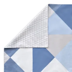 The Willow Manor Easy Care Percale Single Duvet Set Mosaic Geo - Denim -Curver Shop 13116332 9374911948648327