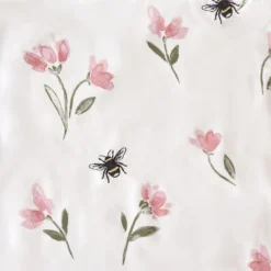 The Willow Manor 100% Cotton Percale Double Duvet Set Print & Embroidered Bee -Curver Shop 13116362 2054911949181118