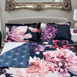 The Willow Manor Egyptian Cotton Sateen 300 Thread Count Double Duvet Set Photo Floral -Curver Shop 13116364 1284911949368081