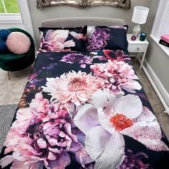 The Willow Manor Egyptian Cotton Sateen 300 Thread Count Double Duvet Set Photo Floral -Curver Shop 13116364 1544911949420512