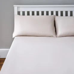 The Willow Manor Easy Care Percale King Fitted Sheet - White