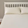 The Willow Manor Easy Care Percale King Fitted Sheet - Cream