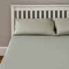 The Willow Manor Easy Care Percale King Fitted Sheet - Light Grey