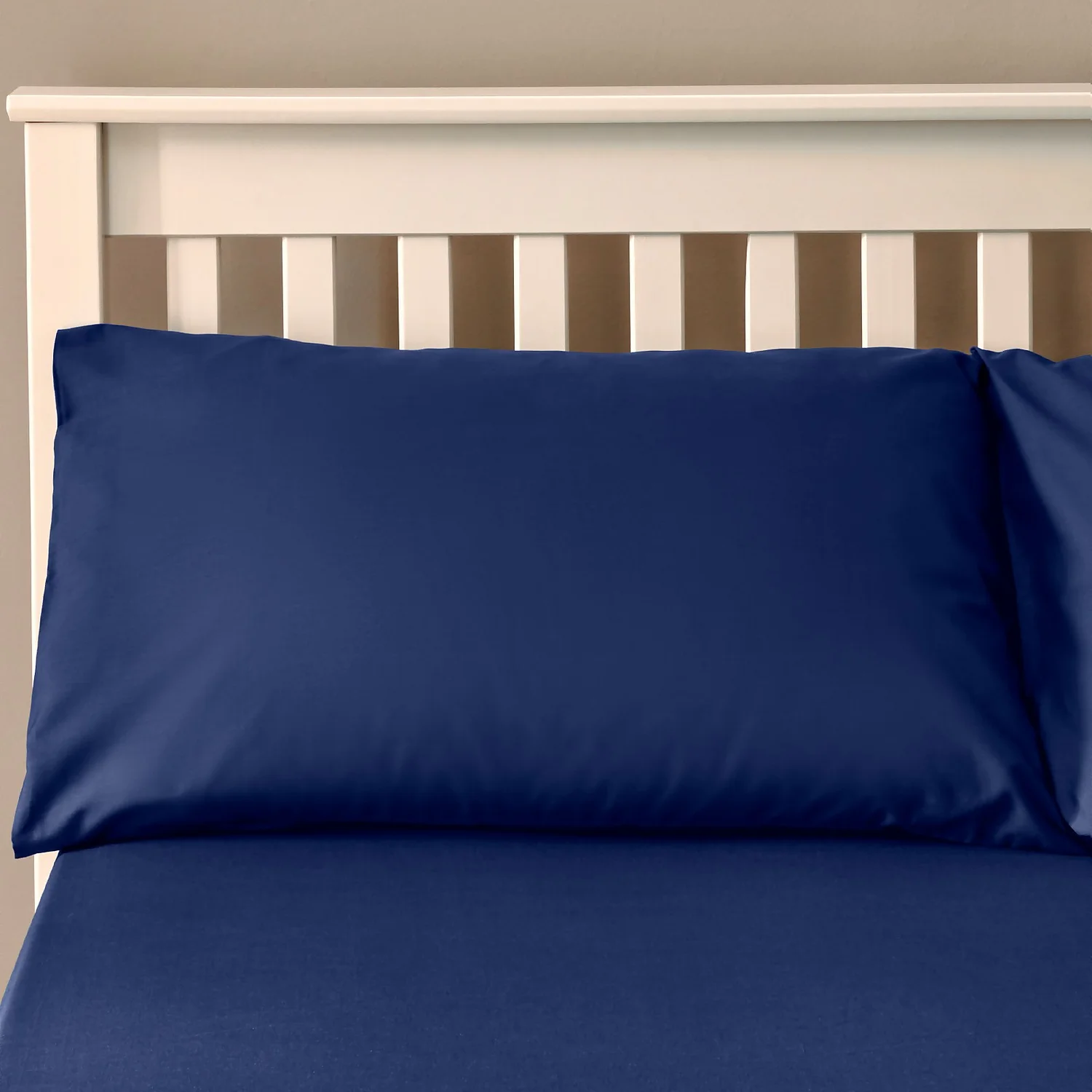 The Willow Manor Easy Care Pillowcase Pair - Navy 1 The Willow Manor Easy Care Pillowcase Pair - Navy