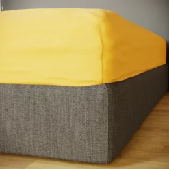 The Willow Manor Easy Care Percale Double Fitted Sheet - Ochre -Curver Shop 13116412 6025014368573423