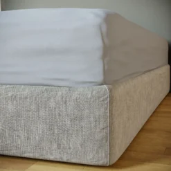 The Willow Manor Egyptian Cotton Sateen 300 Thread Count Double Fitted Sheet - Pearl Grey -Curver Shop 13116492 5085014368727167