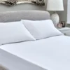 The Willow Manor Egyptian Cotton Sateen 300 Thread Count Double Fitted Sheet - Glacier White