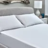 The Willow Manor Egyptian Cotton Sateen 300 Thread Count Super King Fitted Sheet - Pearl Grey