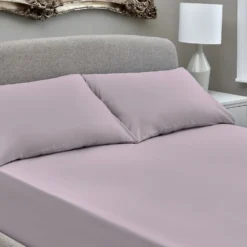 The Willow Manor Egyptian Cotton Sateen 300 Thread Count King Fitted Sheet - Dusky Fig
