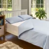The Willow Manor Easy Care Percale Single Duvet Set - Light Blue