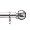 Extendable Ball Finial Curtain Pole - Chrome - 1.7-3m (25/28mm)