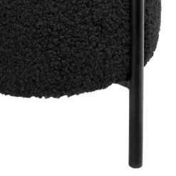 Tori Boucle Footstool - Black -Curver Shop 13130401 1694919264536410