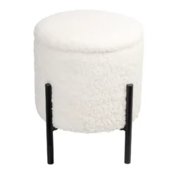Tori Boucle Footstool - White -Curver Shop 13130402 2134919264436786