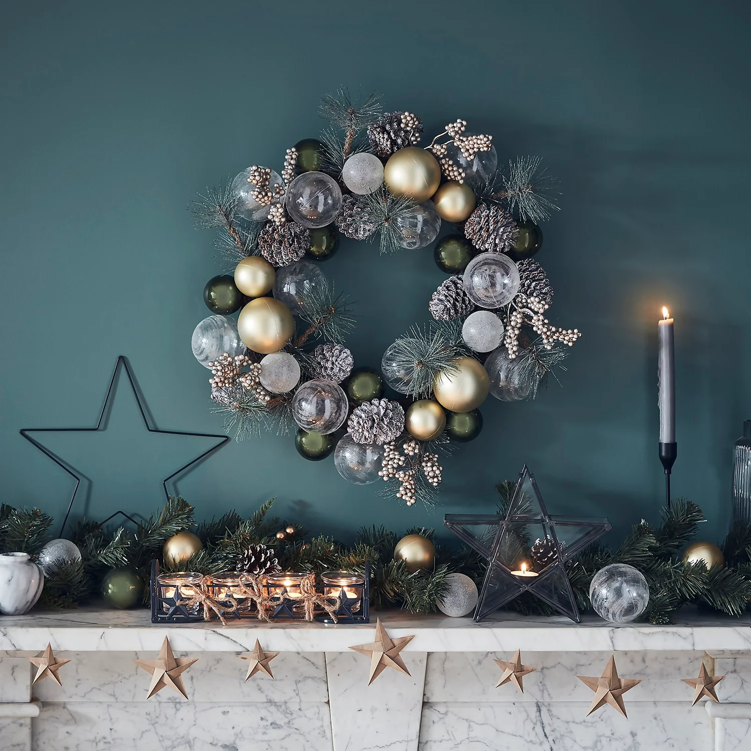 House Beautiful Metal Star Tealight Holder - Small 2 House Beautiful Metal Star Tealight Holder - Small - Image 2