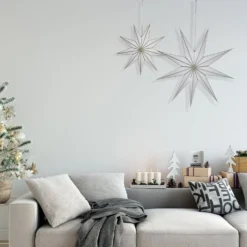 House Beautiful Wall Hanging Paper Star - Set Of 2 - Gold -Curver Shop 13131165 6144910123008377