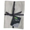Set Of 3 White & Natural Tea Towels