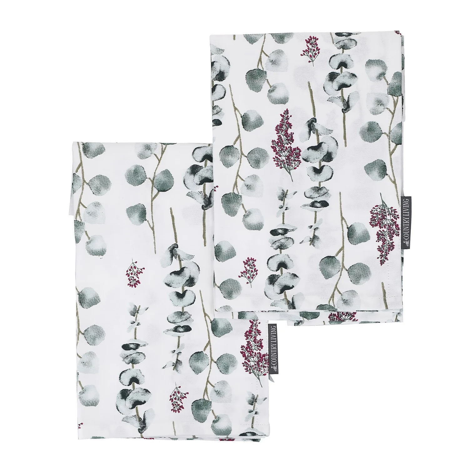 Country Living Winter Eucalyptus Tea Towel - 2 Pack 1 Country Living Winter Eucalyptus Tea Towel - 2 Pack
