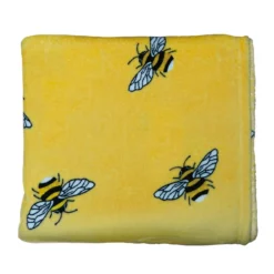 Printed Super Soft Throw- Bumble Bee Design - 125x150cm -Curver Shop 13163846 1834923872550363