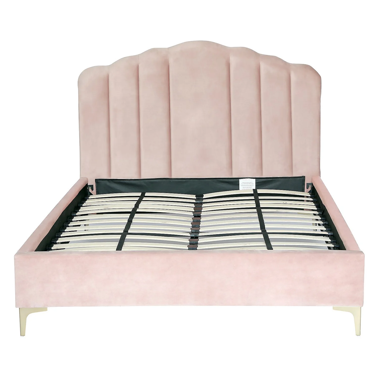 Sophia Scallop Double Bed - Blush 4 Sophia Scallop Double Bed - Blush - Image 4