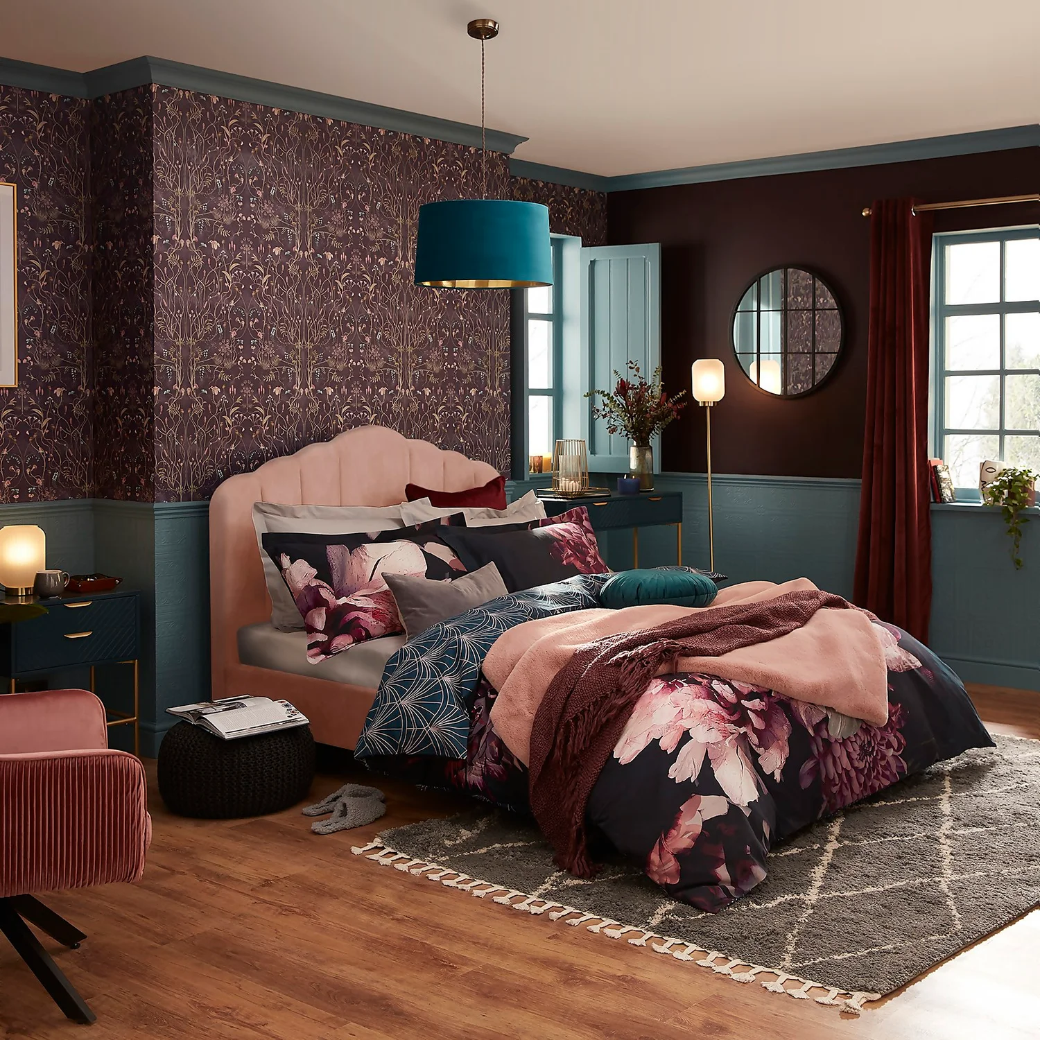 Sophia Scallop Double Bed - Blush 3 Sophia Scallop Double Bed - Blush - Image 3