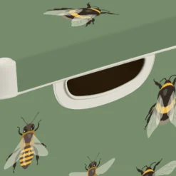 Curver Stockholm Bees Deco Storage Box - Green - 22L -Curver Shop 13169626 5564898511804807